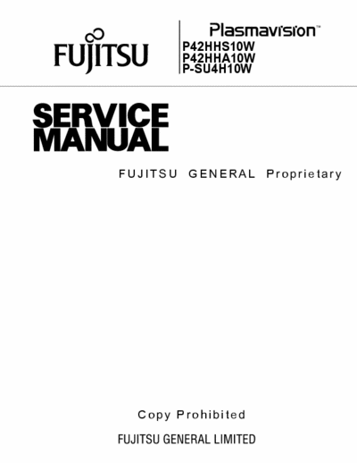 fujitsu P42HHA10W Service Manual (US version)